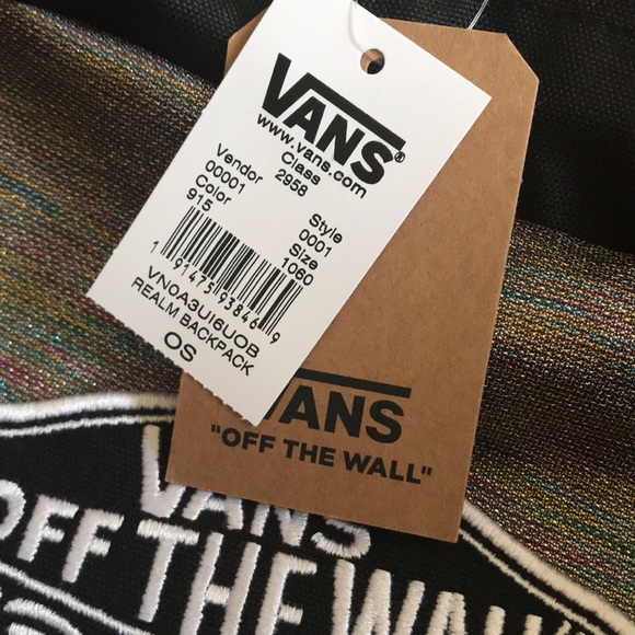 NWT VANS Realm Backpack Multi Metallic W AUTHENTIC - Picture 8 of 8